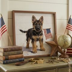 Patriotic Pets German Shepherd Framed Wall Decor
