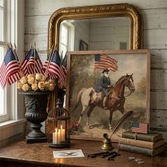 Patriotic Rider Framed Wall Art