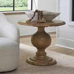 Pedestal Base Round Side Table
