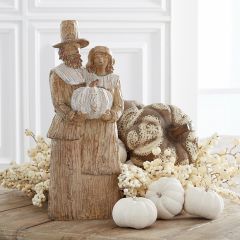 Pilgrim Couple Tabletop Figure