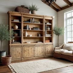 Pine Wood Grand Bookcase | SHIPS FREE