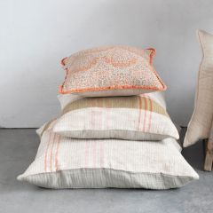 Plaid Cotton and Linen Throw Pillow 28 Inch