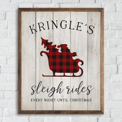 Plaid Sleigh Rides Wall Art