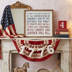 Pledge Allegiance Blue And Red White Framed Wall Decor