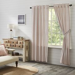 Portabella Buffalo Check 84 Inch Window Panel Set of 2