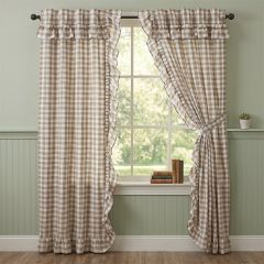 Portabella Buffalo Check Ruffle Panel Set of 2