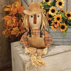 Primitive Autumn Harvest Scarecrow Shelf Sitter