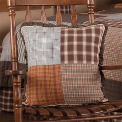 Primitive Farmhouse Patchwork Accent Pillow