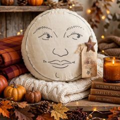 Primitive Handmade Man in the Moon Pillow