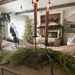Primitive Wrought Iron Taper Candle Holder