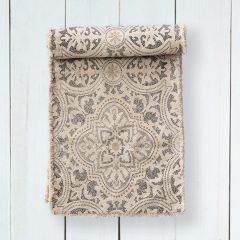 Printed Frayed Edge Table Runner