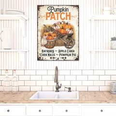 Pumpkin Patch Faux Metal Sign