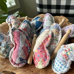 Quilted Clothespin Butterfly Set of 3
