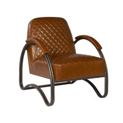 Quilted Diamond Leather Accent Chair