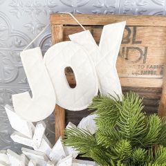 Quilted Fabric JOY Hanging Sign