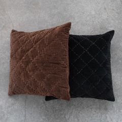 Quilted Kantha Stitch Square Throw Pillow Set of 2