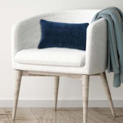 Quilted Stitch Velvet Lumbar Pillow