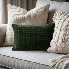 Quilted Velvet Accent Pillow