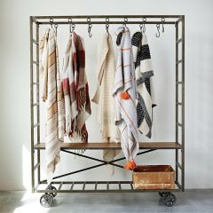 Garment Rack With Bench and Hooks