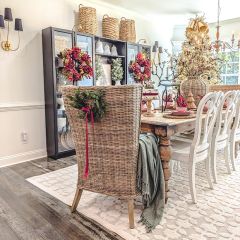 Rattan Wingback Chair With Cushion