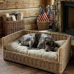 Rattan XL Dog Bed