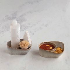 Reactive Glaze Divided Bowl Set of 2
