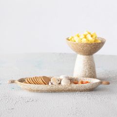 Reactive Glaze Stoneware Display Tray Set of 2