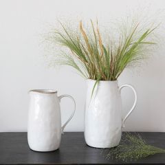 Reactive Glazed Classic Stoneware Pitcher Vase
