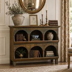 Reclaimed Wood Arched Cubby Cabinet