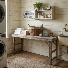 Reclaimed Wood Folding Farmhouse Table Natural