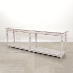 Reclaimed Wood Traditional Tiered Console Table