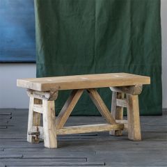 Reclaimed Wood Trestle Bench