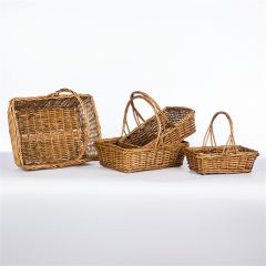 Rectangular Willow Nesting Basket Set of 5