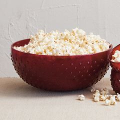 Red Hobnail Serving  Bowl