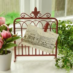 Red-Hued Metal Tabletop Gate, 10 Inch
