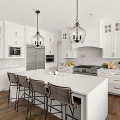 Retro Glass 3 Bulb Hanging Pendant Light In Matte Black