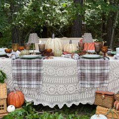 Reversible Farmhouse Plaid Table Runner