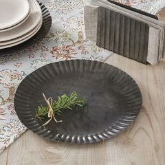 Ribbed Edge Metal Charger Plate Set of 4