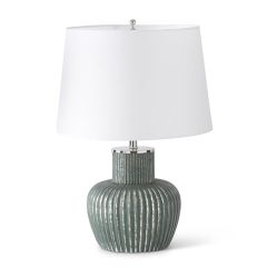 Ribbed Mercury Glass Bottom Lamp