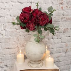 Rich Faux Red Rose Stem