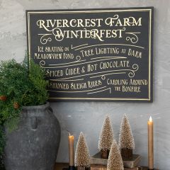 Rivercrest Farm Winterfest Wall Sign 22 Inch