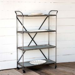 Rolling Metal Bakery Cart