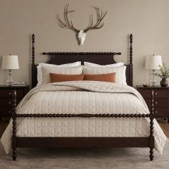 Rolling Pin Turned Post Bed Frame