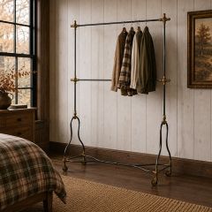Rolling Victorian Clothes Rack