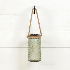 Rope Handled Glass Votive Holder