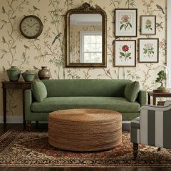 Round Braided Musa Leaf Table | SHIPS FREE