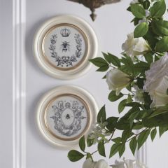 Round Frame Bee Print Set of 2