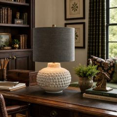 Round Hobnail Table Lamp