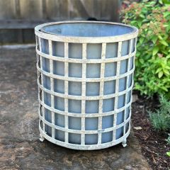 Round Lattice Planter With Metal Insert