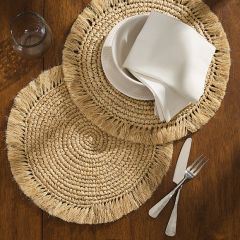 Round Raffia Charger